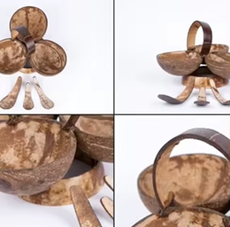 Handcrafted Coconut Shell <b>Serving</b> <b>Spoon</b> Set Natural Eco Friendly Kitchen Utensils for Condiments Spices Desserts Snacks - Product Image 4