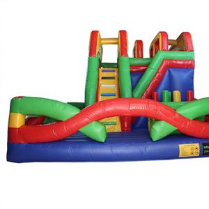 Château gonflable en PVC avec toboggan pour enfants pour jouer dans les parcs urbains Utilisation commerciale en extérieur - Product Image 1