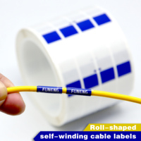 Étiquette A4cable en gros d'usine peut imprimer une alimentation étanche de type P, autocollant d'étiquette de câble réseau couleur vierge manuscrite