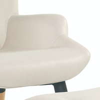 Chaise d'appoint arrière en cuir PU de haute qualité avec pouf pour la maison salon salle à manger en plein air chambre hôtel loisirs école utilisation
