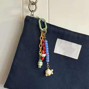 Accesorios de joyería Diy bolso Popular encantos calidad cobre mariscos huevos guisantes pájaros mal ojo <span class=keywords><strong>del</strong></span> <span class=keywords><strong>diablo</strong></span> llavero para mi <span class=keywords><strong>hija</strong></span> - Product Image 2