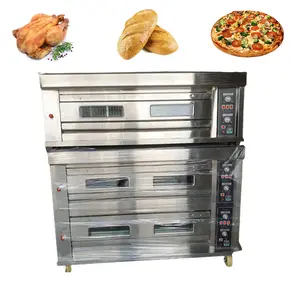 Industrial Super Performance Stainless Steel Heavy Duty Single Deck 2 Layers 2 Trays Electric Pizza Bake Deck Oven