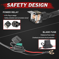 Fusible à lame de relais 20AWG 12V pour feux de travail LED, feux tout-terrain, faisceau de câblage automobile