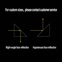 Prisme réflecteur optique personnalisé 20*20mm en verre avec revêtement miroir en aluminium