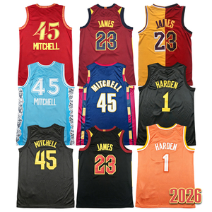 <span class=keywords><strong>Maillot</strong></span> de basket-ball moderne cousu pour homme 2026, 45 <span class=keywords><strong>Donovan</strong></span> <span class=keywords><strong>Mitchell</strong></span>, 1 James Harden, 23 James, coupe rétro, tailles S-2XL - Product Image 1