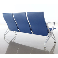 Chaises de réception d'hôpital, bancs d'attente d'aéroport, banc public 3 places de haute qualité avec rembourrage en mousse PU, sièges d'attente