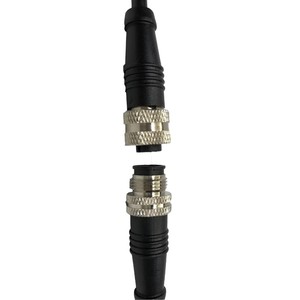 Adaptador recto de automatización industrial Bi-Win M12 Terminales de lavado para entornos corrosivos (negro) - Product Image 1