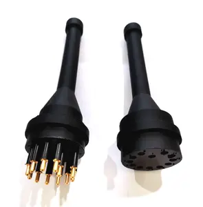 Conector eléctrico hermético estándar HDC de 12 pines Conectores subacuáticos de mamparo