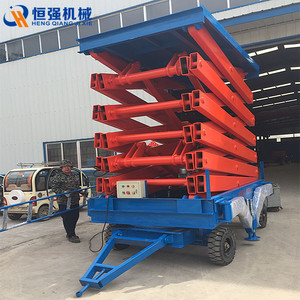 แพลตฟอร์มยกแบบกรรไกรเคลื่อนที่ Hengqiang 15 เมตร 3 ตัน ระบบไฟฟ้าไฮดรอลิก สำหรับงานก่อสร้าง พร้อมโครงสร้างเสริมความแข็งแรง - Product Image 1