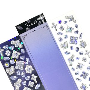 Pegatinas estilo coreano No.204 para Bullet Journal, diseños exquisitos de gemas brillantes, recomendadas para embarazadas, hechas en China, modelo LGBS - Product Image 2