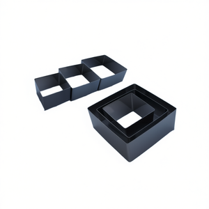 MNJ Square Cake Pan 10x4cm 8x4cm 6x4cm Set of 12pcs for Baking - Product Image 1