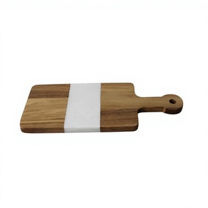 Tabla de Cortar Rectangular de Madera y Mármol AMSON BRASS WOOD, 2.0cm de Grosor, Apta para Lavavajillas, Uso Diario, Personalizable, ¡Oferta! - Product Image 1