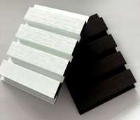 Panneau mural WPC extérieur co-extrudé rainuré, excellent panneau mural WPC anti-UV, panneaux muraux en bois pour décoration extérieure