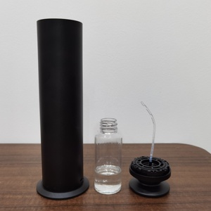 Diffuseur d'arômes de luxe silencieux pour hôtel, rechargeable par USB, contrôlé par application, cylindrique, argenté et noir, sans eau, grand modèle tour - Product Image 4