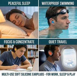 Bouchons d'oreilles en silicone imperméables pour la natation, la plongée, réutilisables, souples et moulables, pour enfants et adultes, <span class=keywords><strong>surf</strong></span>, douche - Product Image 6