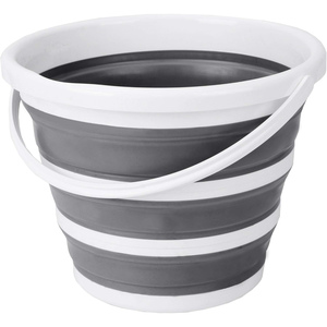 Organisez facilement vos affaires avec un panier de rangement pliable en plastique PP circulaire avec poignée et design compact pour le rangement du linge. - Product Image 1