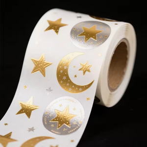 Paquete de Etiquetas Adhesivas con Logotipo Impreso Personalizado de Alta Calidad, Hoja de Etiquetas Brillantes, Autoadhesivas, Resistentes al Agua, de Vinilo, Troqueladas - Product Image 3