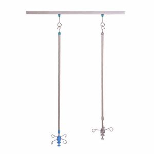 Barre de suspension pour perfusion sur rail de plafond en acier inoxydable pour support de perfusion IV en milieu hospitalier - Product Image 1