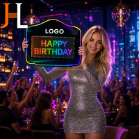 Panel de Exhibición de Ropa LED Cromado Acrílico Personalizado para Discotecas con Letreros Clásicos Tipo Marquee