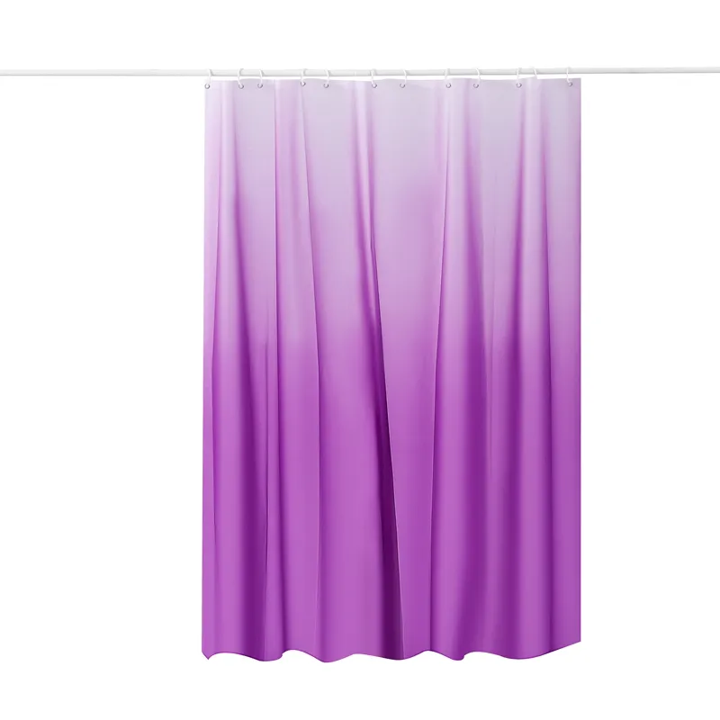 Gradient colour shower curtain waterproof anti-mould bathroom partition bathroom curtain