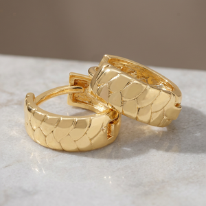 Wholesale 14K18K24K Gold <b>Filled</b> Hoop Earrings Custom Hoop Modern Earrings Fashion Hoop Earrings for Women Arracadas Oro Joyeria - Product Image 4