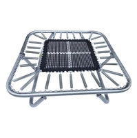 Mini Trampolín Profesional para Gimnasia en Interiores/Exteriores, Diseño Cuadrado de 1.32x1.32m, con Red Protectora para Ejercicio
