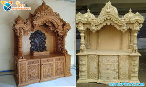 Magnifique Temple Artisanal en Bois de Teck pour la Maison – Fabricant de Mandir en Bois de Teck – Magnifique Mandapam Indien pour la Maison – Vente Directe Usine - Product Image 5