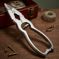 Coupe-ongles professionnel double barillet en acier robuste pour podologie, à pointe droite et courbée, pour ongles larges et épais