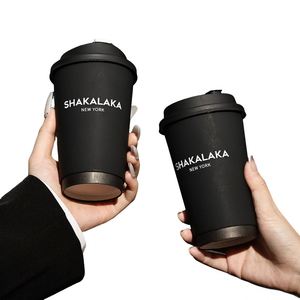 Custom Printed Logo Disposable Kraft Paper <b>Cups</b> 16oz Hot Drink <b>Double</b> <b>Wall</b> Black <b>Coffee</b> Paper <b>Coffee</b> <b>Cups</b> With Lid - Product Image 1