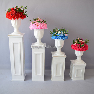 Columna Romana Decorativa para Jardín, Estilo Romántico, Color Blanco, Soporte para <span class=keywords><strong>Flores</strong></span> <span class=keywords><strong>de</strong></span> PVC, para Bodas, Venta al por Mayor <span class=keywords><strong>de</strong></span> Fábrica - Product Image 1
