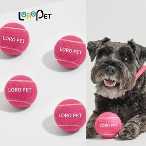 <span class=keywords><strong>Pet</strong></span> Suppliers Benutzer definiertes Logo Umwelt freundliches Werfen Hund Kauen Spielzeug Großhandel Gummi Haustier Tennisbälle interaktive Hundes pielzeugball - Product Image 3