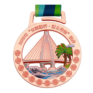 Medallas de Maratón Personalizadas Jincheng Hailan de Aleación de Zinc de 70 mm con Logotipo Impreso, Premios para Eventos de Carrera - Product Image 2