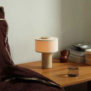 Lámpara de <span class=keywords><strong>Mesa</strong></span> Moderna con Pantalla de Tela para Dormitorio, Sala de Estar, Mesita de Noche, Decoración de Interiores, Hotel - Product Image 5