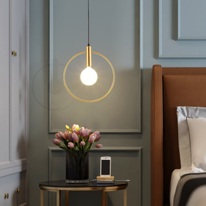 <span class=keywords><strong>Luminaire</strong></span> <span class=keywords><strong>suspendu</strong></span> moderne <span class=keywords><strong>en</strong></span> forme de boule de <span class=keywords><strong>verre</strong></span>, lampe suspendue avec anneau doré, éclairage décoratif pour chambre à coucher, salon, magasin, restaurant - Product Image 3