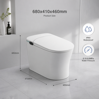 Siège de toilette intelligent avec bidet intégré, siège chauffant électrique, lavage avant/arrière, séchage à l'air, télécommande, drainage en S, double chasse d'eau