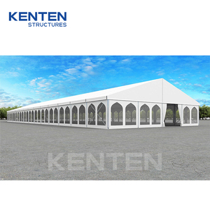 Grande tente d'événement moderne, salle de réception de luxe, lieu de fête, tente de mariage mobile 40x100, 300 places, tentes d'extérieur, structure métallique pour événements - Product Image 2
