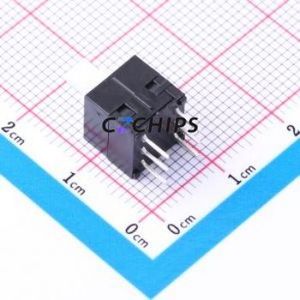 YTSPS-22E85NL1 Push Button Switch Through hole Switch Double Pole Double Throw Rectangle Plunger Through Hole White - Product Image 2