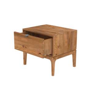 Modern Classic Solid <b>Wood</b> Single Drawer Nightstand Natural Style <b>Bedside</b> <b>Cabinet</b> for Hotel Home Bedroom Living Room Furniture - Product Image 4