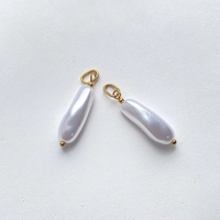 Breloques en perles d'imitation minimalistes en acier inoxydable EManco pour la fabrication de colliers, accessoires de bricolage, bijoux populaires, bracelets