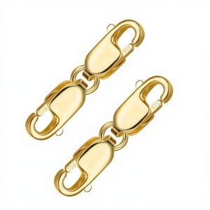JuLong Fermoir à bascule OT en forme de cœur fleuri, plaqué or 18K sur argent 925, 10mm, pour bracelet et bijoux - Product Image 3