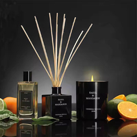 Ensemble cadeau de parfum de luxe AIKUN, étiquette personnalisée, hôtel, ambiance de détente, bougie naturelle à la cire de soja sans BPA, diffuseur de roseaux
