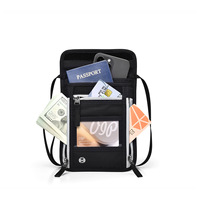 Porte-passeport de voyage personnalisé avec sangle de cou, multifonctionnel, en nylon, blocage RFID, portable, léger, imperméable, toutes saisons