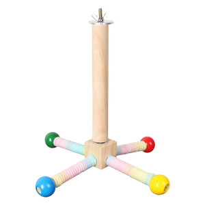 Du <span class=keywords><strong>Parrot</strong></span> Dönen Yel Değirmeni Oyuncak Standı Dayanıklı Çizilmeye Dayanıklı Diş Çıkarma Eğlenceli Kendi Kendine Eğlenceli Sultan Papağanı Küçük Güneş Kuşu Oyuncak DLH-M110 - Product Image 5