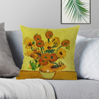 Peinture à l'huile réaliste Style rétro fleur lin coton taie d'oreiller pour canapé voiture décoration de la maison chaise cadeau personnalisé