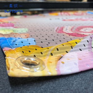 Tùy Chỉnh 100% <span class=keywords><strong>Polyester</strong></span> Không Thấm Nước Không Khí Lưới Dệt Vải Biểu Ngữ Truyền Nhiệt In Treo Thiết Kế Chào Mừng Bạn Quà Tặng Cờ - Product Image 4