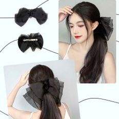 PONItail ruban en mousseline de soie C Curl séparation pince sage partie-sage teinture perruque cheveux marque accessoires de coiffure - Product Image 1