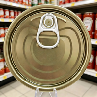 300 #   Couvercle de boîte de conserve facile à ouvrir en émail blanc chromé TFS de 72,9 mm pour le ketchup