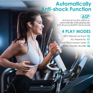Reproductor de CD Portátil de Fábrica, Altavoz HIFI Antichoque, Reproductor de MP3 Walkman para Aprender, Correr y Deportes al Aire Libre - Product Image 4