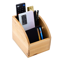 Boîte de rangement pour télécommande, artisanat en bois, support pour télécommande, organisateur de bureau en bois de santal, porte-stylo