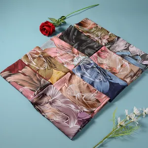 2022 New Square Scarf 110*110cm Polyester Cotton Printed Hijab Muslim Pleated Shawl Scarf